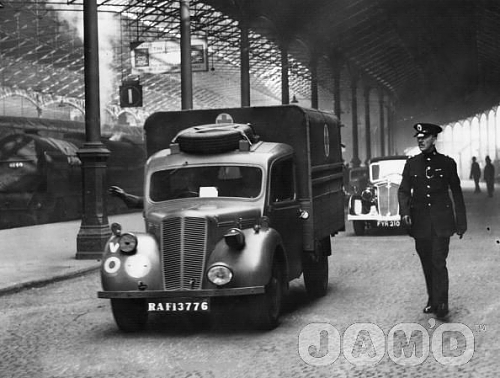 August 1942  An RAF ambulance bearing the body of the Duke of Kent for burial at Windsor..jpg