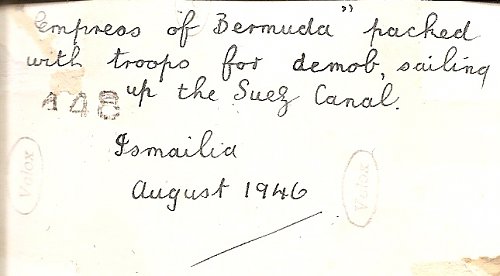 empress of Bermuda 1946 Suez. back of photo.jpg