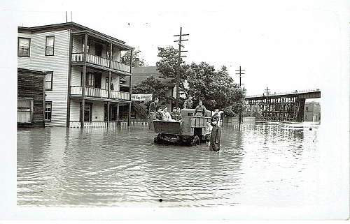 CMP on flood duty in Sherbrooke (old QCR trestle on Wellington St S) from FB.jpg